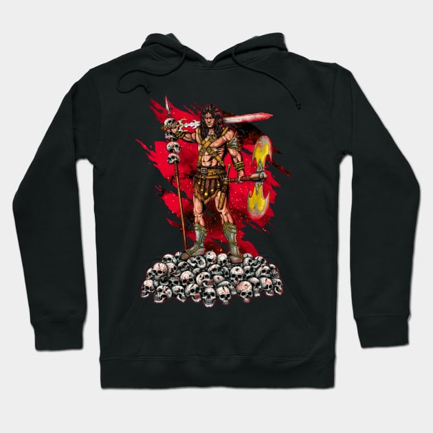 Barbarian Warrior Hoodie by Fine Design Creative